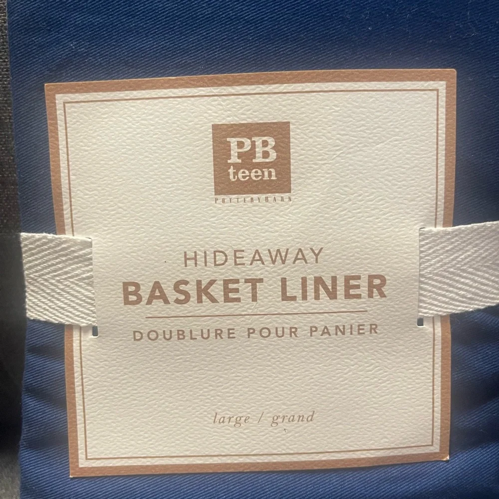 Pottery Barn Teen Navy Basket Liner